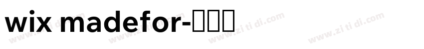 wix madefor字体转换